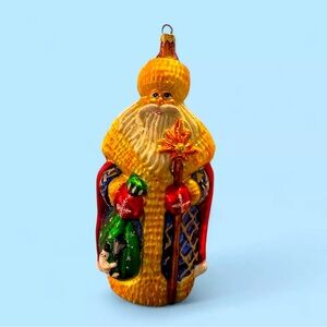 Vintage Christoper Radko St. Petersburg Santa Large 10" Christmas Ornament 1998